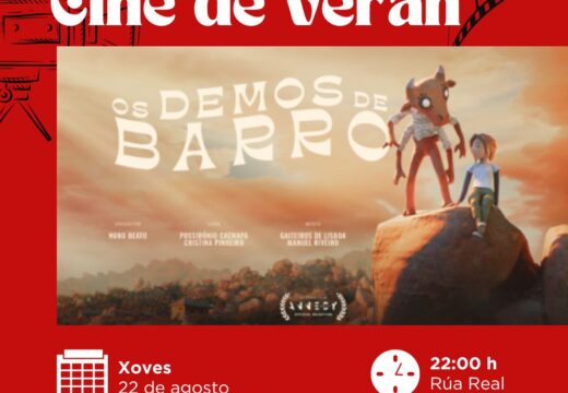 O filme de animación “Os demos de barro” proxéctase este xoves na rúa Real de Neda